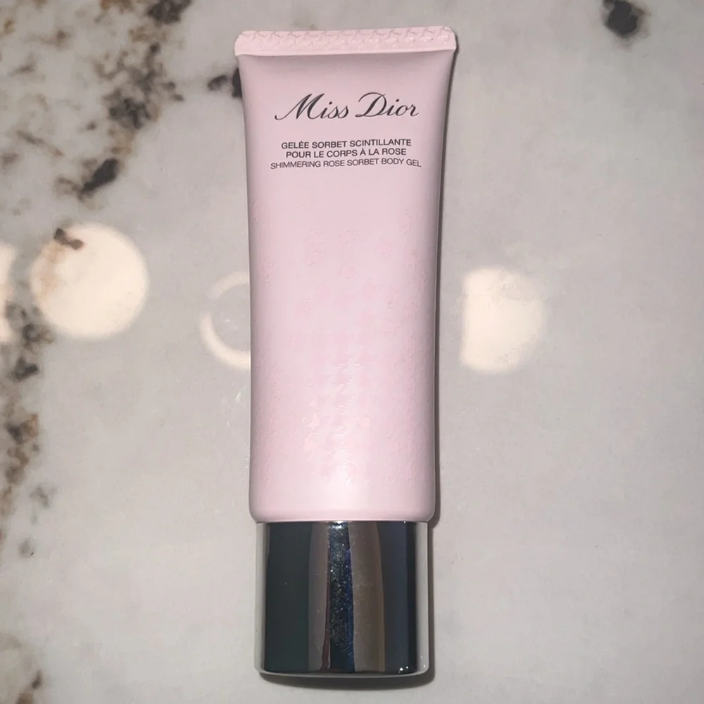 Dior Embroidered Pouch and Miss Dior Shower Milk/Rose Sorbet Body Gel set - Picture 5 of 8